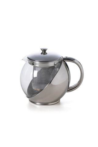 Caneca para chá em aço inoxidável Relax Cromado e transparente