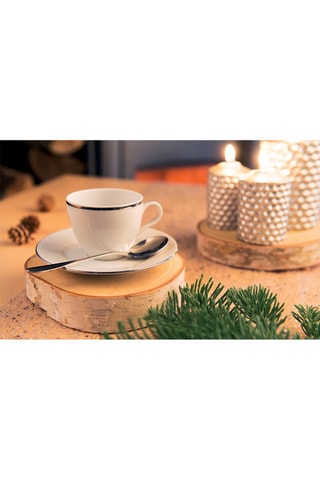 6 chávenas de café em porcelana Platinum - 10 cl