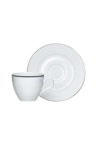 6 chávenas de café em porcelana Platinum - 10 cl