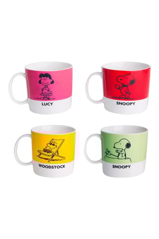 4 chávenas de café Snoopy de New Bone China - 10 cl