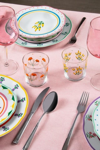 6 copos de vinho Rosa - 50 cl