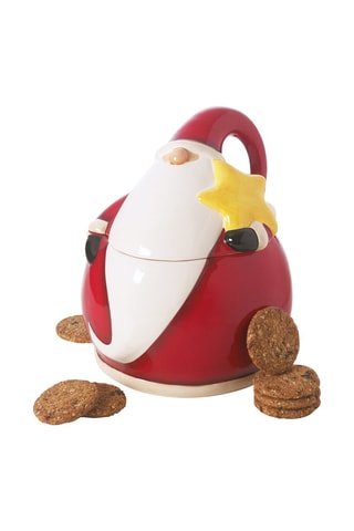 Caixa para bolachas Pai Natal em cerâmica