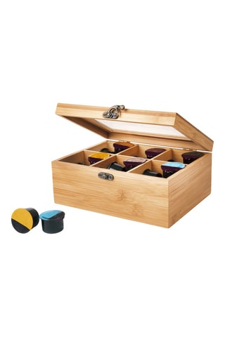 Caixa para chá em bambu  21 x 16 x 9 cm
