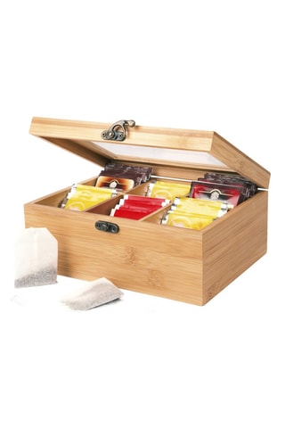 Caixa para chá em bambu  21 x 16 x 9 cm