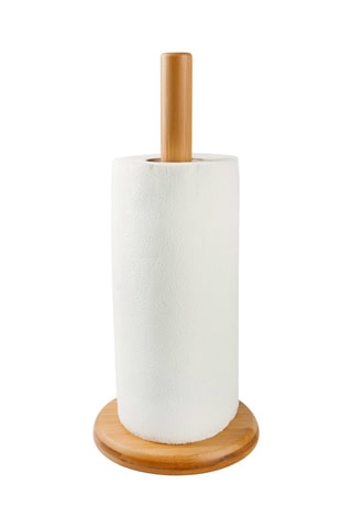 Suporte para rolo de cozinha em bambu 14 x 33 cm