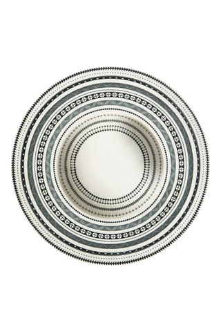 6 pratos fundos em cerâmica Etnico - 28,5 x 28,5 x 6,5 cm