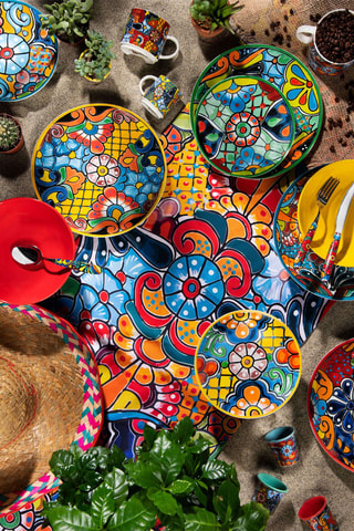 Serviço em porcelana e arenito Acapulco - 12 peças