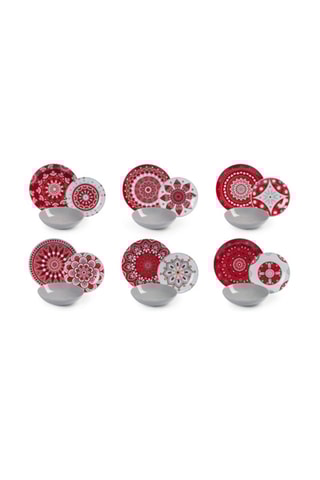 Faqueiro Mandala em porcelana e grés - 18 peças