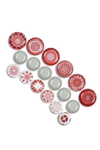 Faqueiro Mandala em porcelana e grés - 18 peças