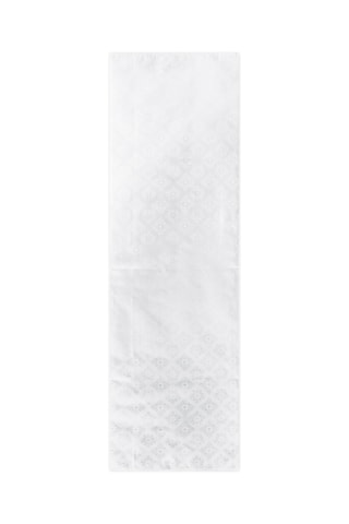 Caminho de mesa Jacquard Branco - 45 x 140 cm