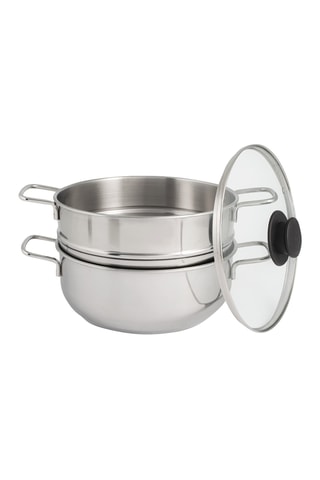 Cozedor a vapor em aço inoxidável - 22 cm - 2,7 l