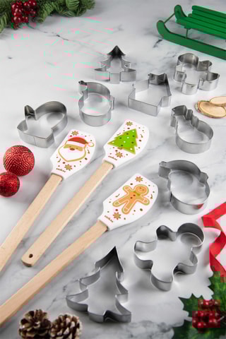 Espátula de silicone e cortador de biscoitos