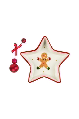 Prato em cerâmica Ginger Stella - 17,5 x 17,5 x 4 cm