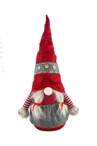 Gnomo de Natal - Vermelho e cinzento-escuro mesclado