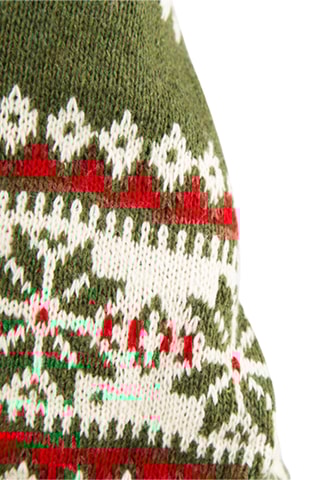 Gnomo de Natal - Vermelho e verde-escuro