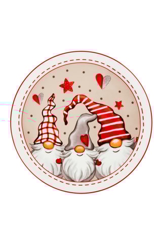 6 pratos rasos em porcelana Gnomo - 30,5 cm