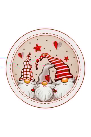 6 pratos rasos em porcelana Gnomo - 30,5 cm