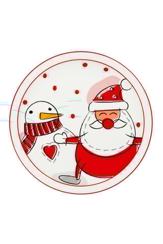 6 pratos rasos em porcelana Snowman - 30,5 cm