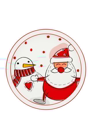 6 pratos rasos em porcelana Snowman - 30,5 cm