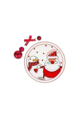 6 pratos rasos em porcelana Snowman - 30,5 cm