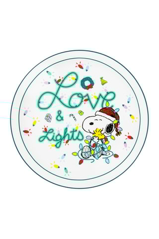 6 pratos de pizza em porcelana Snoopy e Woodstock Snoopy e os Peanuts - 30,5 cm