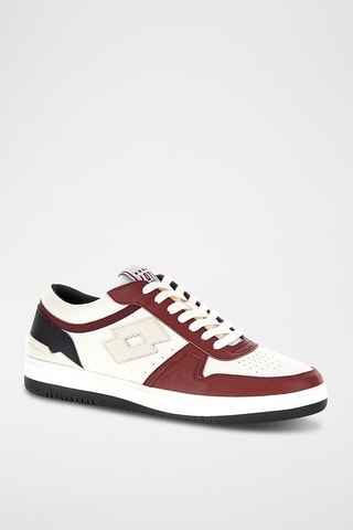 Baskets en cuir - Bordeaux et blanc