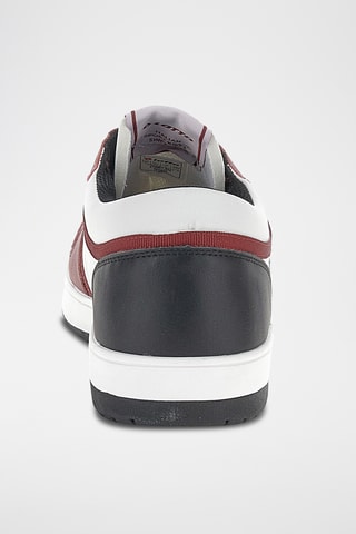 Baskets en cuir - Bordeaux et blanc