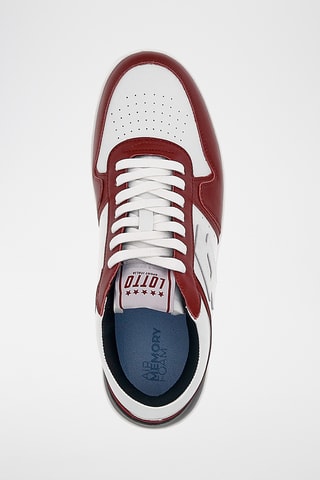 Baskets en cuir - Bordeaux et blanc