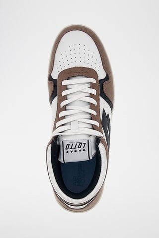 Baskets montantes en cuir Slam - Marron et blanc