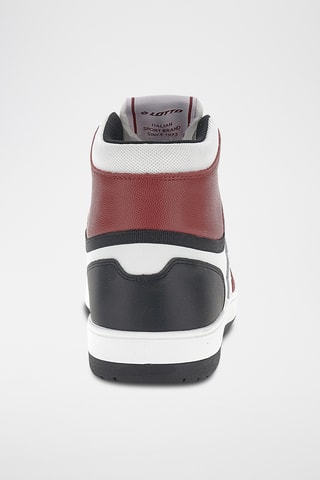 Baskets montantes en cuir Slam - Rouge et blanc