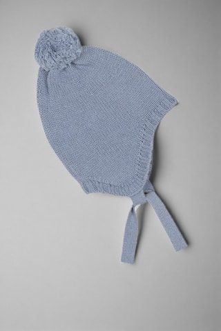 Bonnet à pompon - Bleu cobalt