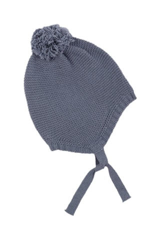 Bonnet à pompon - Bleu marine