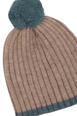 Bonnet - Marron et bleu