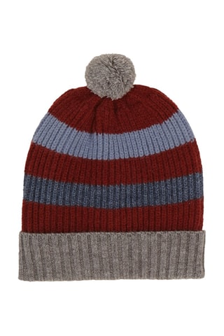 Bonnet - Gris et bordeaux