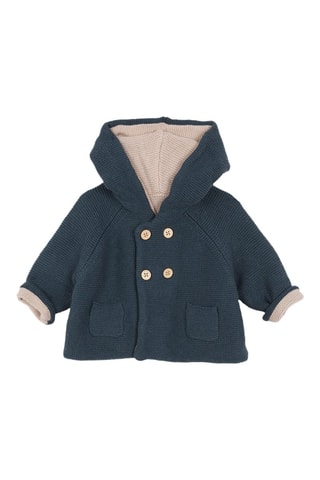 Dubbelzijdig Vest met Capuchon - Petrolblauw