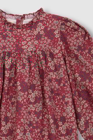 Jurk met Ruches - Rood