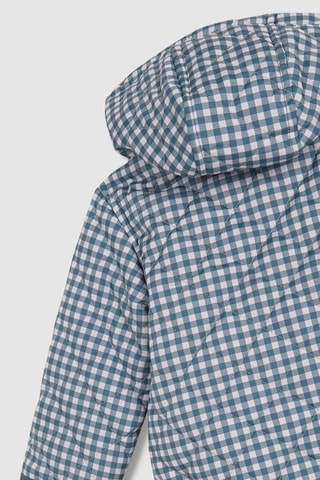 Gewatteerde Jas met Capuchon - Petrolblauw