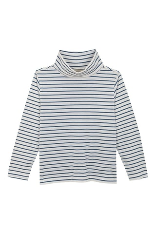 T-shirt - Wit en Marineblauw