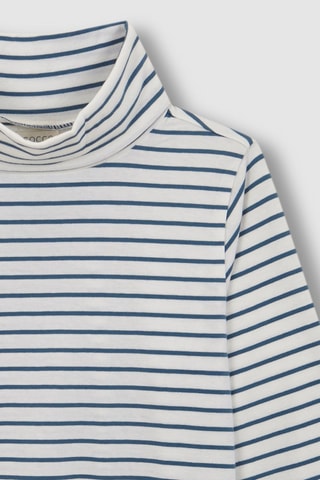 T-shirt - Wit en Marineblauw