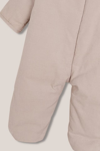 Grenouillère à capuche en velours - Beige