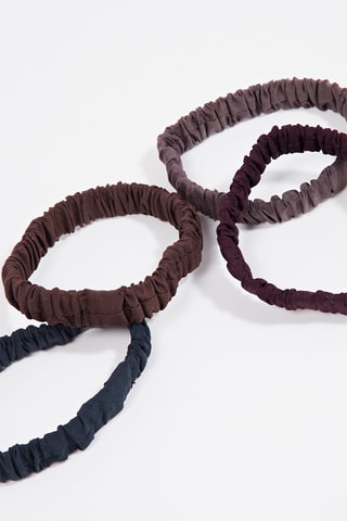 5 Haarelastieken - Zwart en Bruin