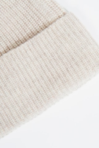 Wollen en Kasjmier Muts - Ecru
