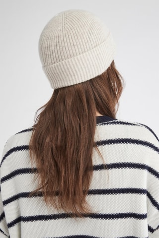 Wollen en Kasjmier Muts - Ecru