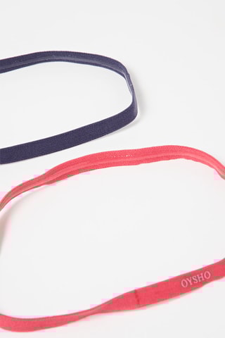 2 Bandeaus Marineblauw en Roze