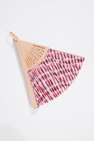 Houten Waaier - Rood