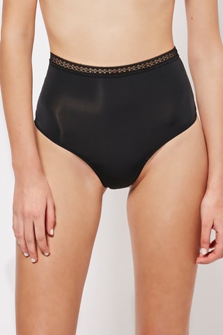Tanga Hoge Taille Zwart