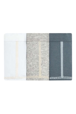 3 Tanga’s - Wit, grijs en grijsblauw