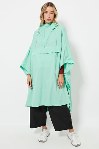 Poncho met Capuchon - Groen