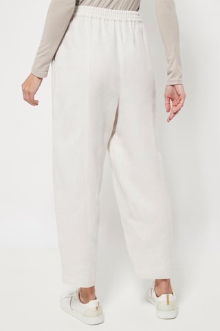Linnen Rechte Broek Wit
