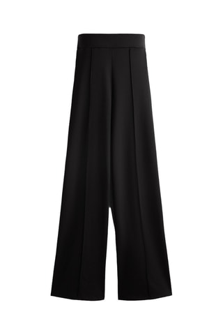 Broek Wide Legs Hoge Taille - Zwart